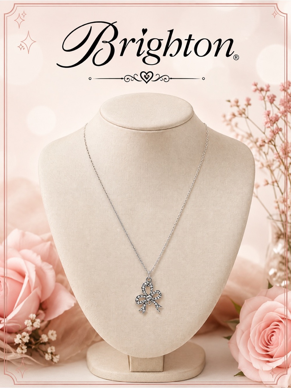 New Brighton Bow Necklace with Pouch